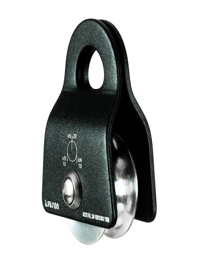 Fusion Climb Ekat Micro Aluminum Side Swing Pulley Matte Black 20KN - Image 2