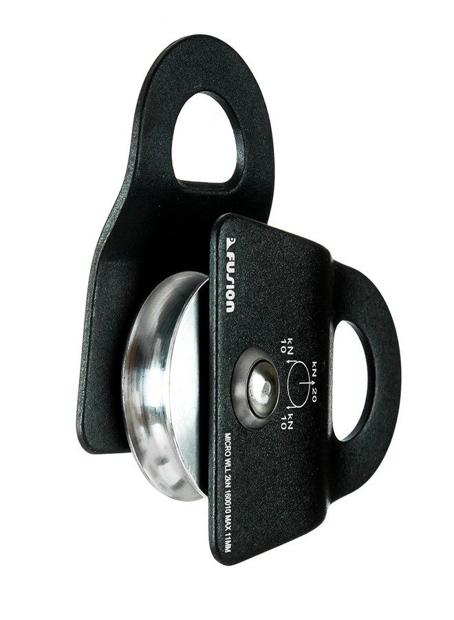 Fusion Climb Ekat Micro Aluminum Side Swing Pulley Matte Black 20KN - Image 5