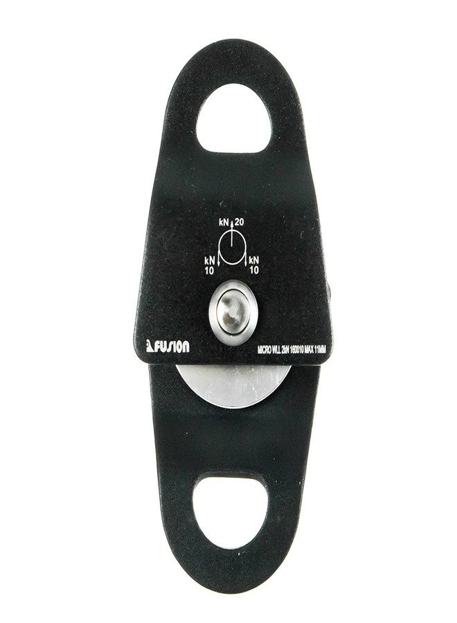 Fusion Climb Ekat Micro Aluminum Side Swing Pulley Matte Black 20KN - Image 4