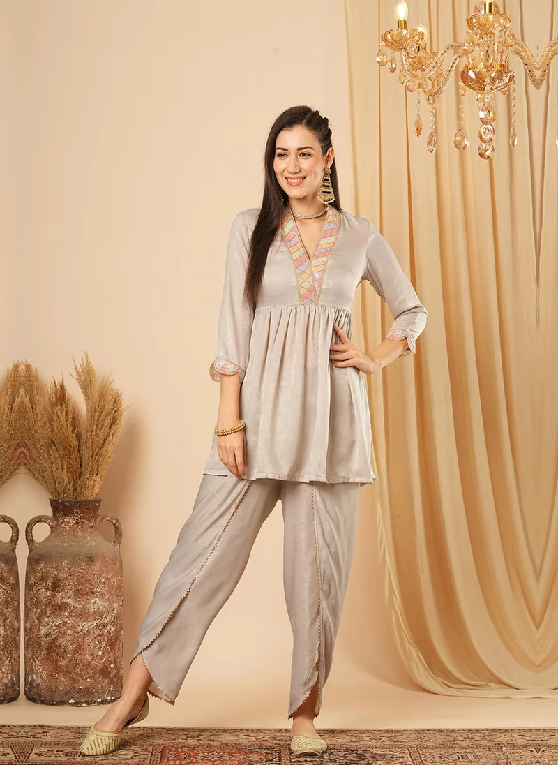 Globus Women Printed Tunic With Trouser Co-Ords