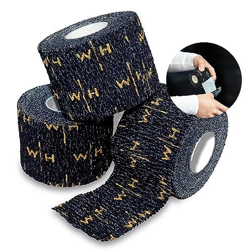 Weightlifting House Weight Lifting Thumb Tape: Athletic Grip Tape, Finger Extra Adhesive Tape for Workout - Body Tape, Sports Tape Perfect for Weightlifting - Sports Tape, Athletic - 7m/23ft (Black) - Image 1