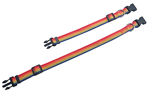 Taida Adjustable Nylon Dog Collar, pet Collar 1 Inch 3/4 Inch 5/8 Inch Wide, for Large Medium Small Dogs (S(5/8" x 11-16"), Rainbow) - Image 4