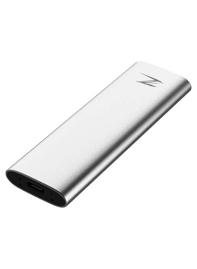 NIBEMINENT Shock-Proof Portable SSD External Hard Drive Silver  - Image 2