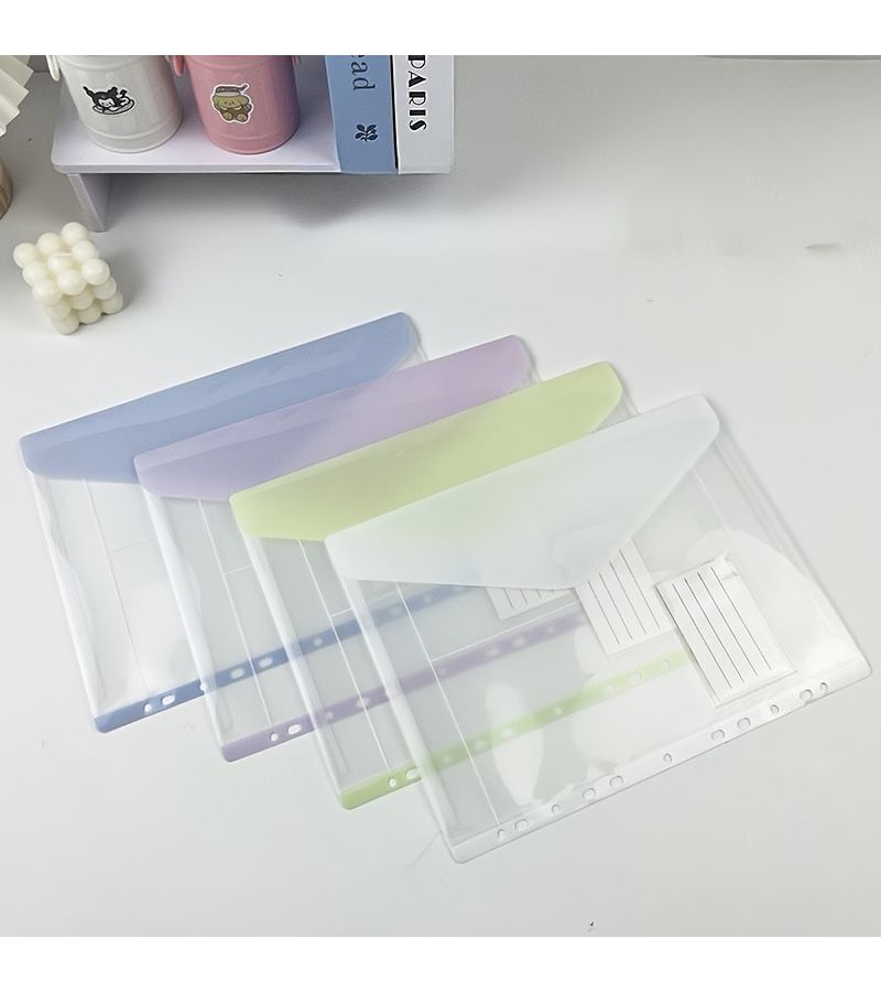 Mix Colors 8Pcs A4 Ring Binder Folder With 11Hole Loop Hook Label Slot - Image 3