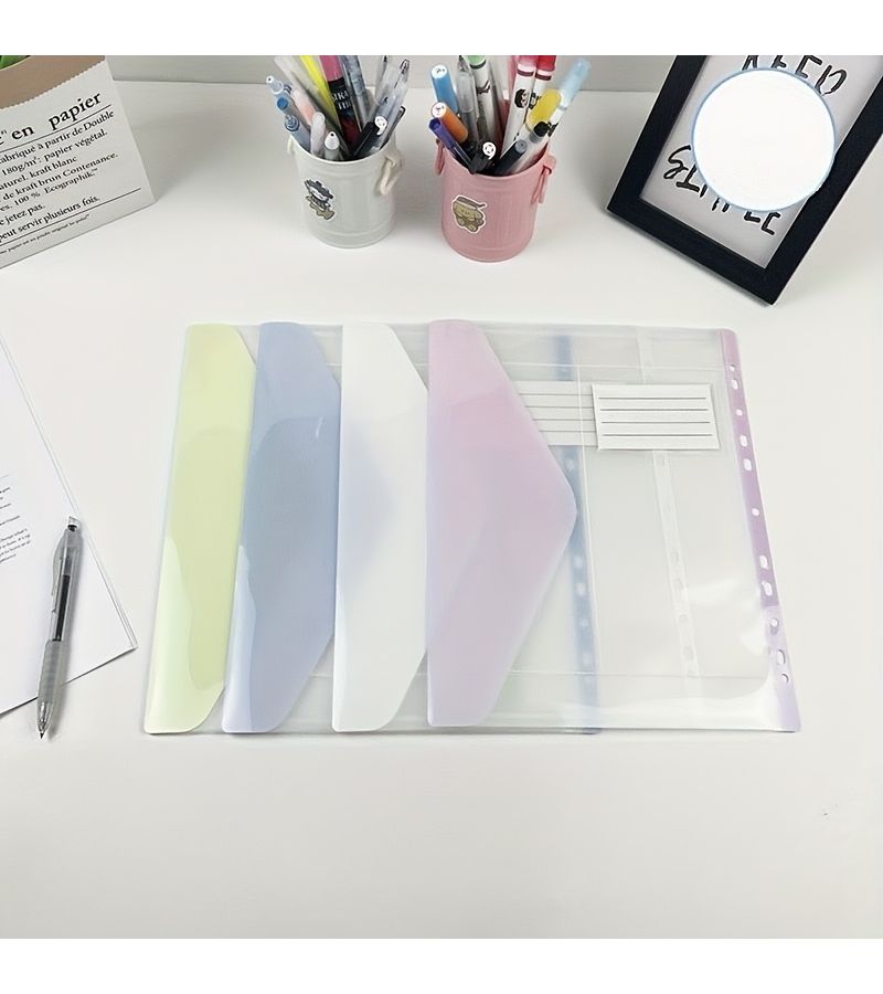 Mix Colors 8Pcs A4 Ring Binder Folder With 11Hole Loop Hook Label Slot - Image 4