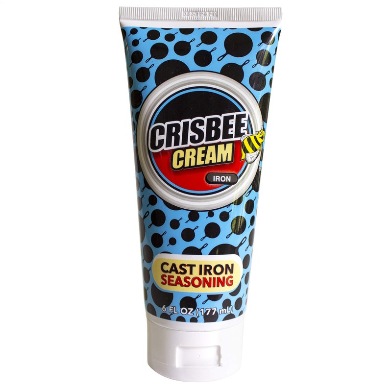 Crisbee Cream IronÂ® Cast Iron and Carbon Steel Seasoning - Blackstone Griddle Seasoning - Family Made in USA - 6 oz. - Image 1
