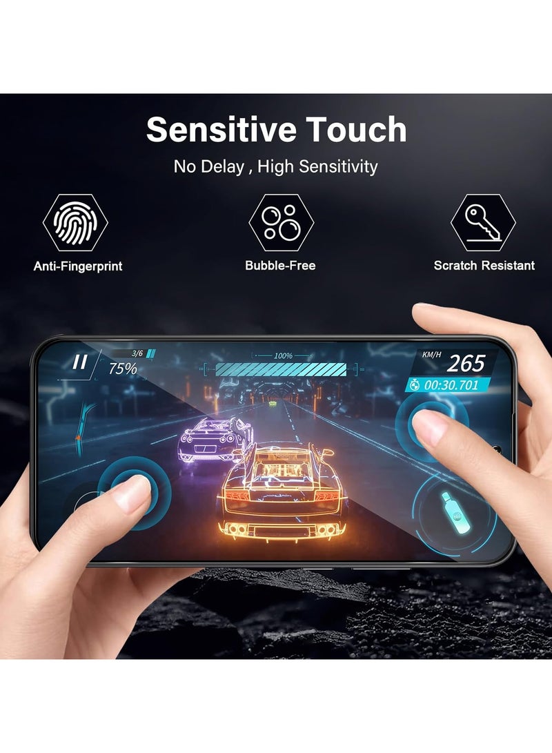 【2+2-piece set】 Privacy Screen Protector Compatible with Xiaomi POCO F7, Anti-Spy Tempered Glass with Camera Lens Protector, 9H Hardness Scratch-Resistant, Fingerprint-Resistant, Bubble-Free - Image 5