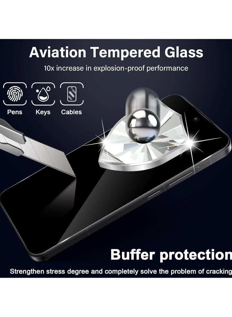 【2+2-piece set】 Privacy Screen Protector Compatible with Xiaomi POCO F7, Anti-Spy Tempered Glass with Camera Lens Protector, 9H Hardness Scratch-Resistant, Fingerprint-Resistant, Bubble-Free - Image 3