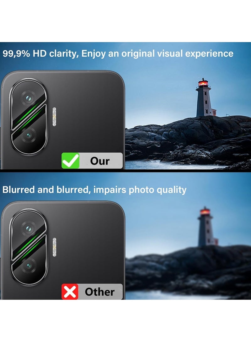 【2+2-piece set】 Privacy Screen Protector Compatible with Xiaomi POCO F7, Anti-Spy Tempered Glass with Camera Lens Protector, 9H Hardness Scratch-Resistant, Fingerprint-Resistant, Bubble-Free - Image 4