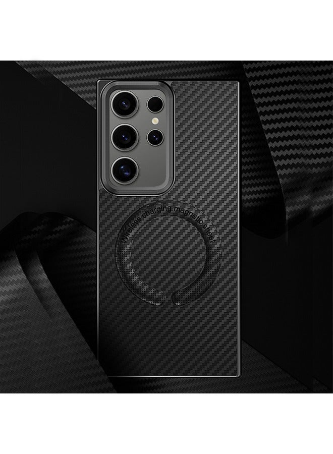 X-level جراب Samsung Galaxy S24 Ultra مصنوع من جلد البولي يوريثان الحراري مع ملمس مريح يدعم الشحن اللاسلكي MagSafe ومضاد للأوساخ ومضاد للخدش ومضاد للسقوط وواقي عدسة الكاميرا الخلفية وإكسسوار الهاتف - Image 3