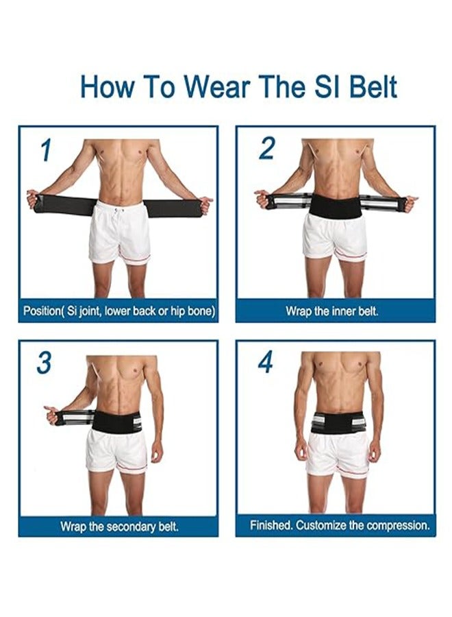 هافن حزام الورك المشترك Sacroiliac، دعامة دعم الظهر السفلي للرجال والنساء، دعامة الورك، حزام دعم الحوض، حزام ترونتر، منتظم - Image 5