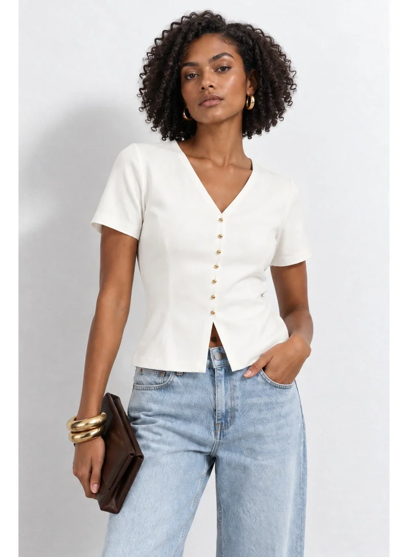 فيرو مودا Women's VMSTARLY Short Sleeve Jersey Top