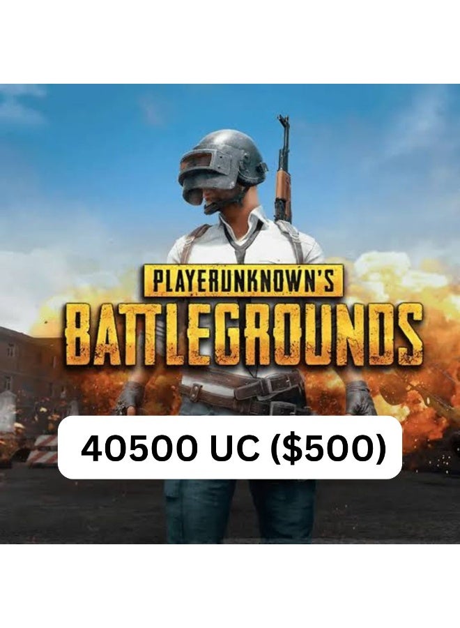 رمز رقمي عالمي PUBG Mobile 40500 UC (بقيمة 500 دولار أمريكي)