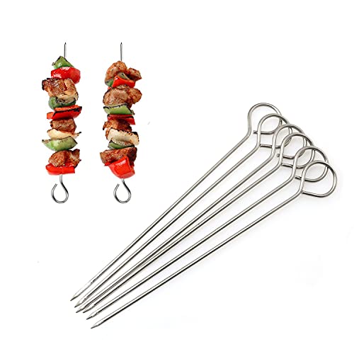 PZRT 12pcs Stainless Steel Roast Goose Needle Barbecue Skewers, BBQ Skewers, Shish Kebab Kabob Skewers Turkey Lacers for Trussing Turkey (6pcs 6 Inch + 6pcs 8 Inch) - Image 5