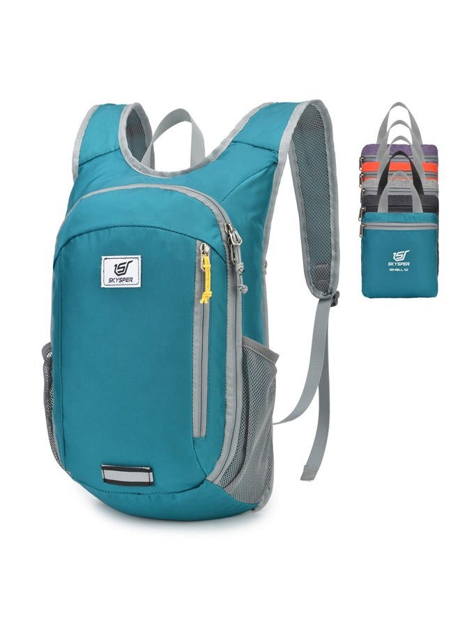 SKYSPER Small Daypack 10L Hiking Backpack Packable Lightweight Travel Day Pack for Women Men(Cyan)  - Image 1