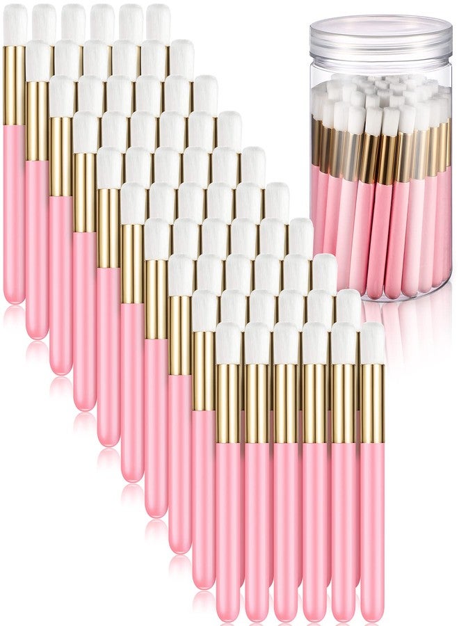 Patelai 60 Pieces Lash Shampoo Brushes with Container, Eyelash Extension Cleansing Brush Nose Pore Cleaning Tool Peel off Blackhead Removing Tool Cosmetic Lash Cleanser Facial Cleansing(Pink) - Image 1