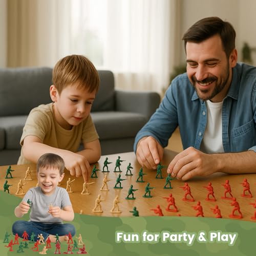 3 otters 300PCS Toy Soldiers Set, Army Men Figures Military Toys for Boys, Kids Toys Birthday Gift, 3 Colors - Image 4