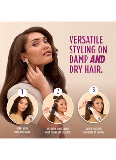 Shark Ht202 Smoothstyle Heated Comb + Blow Dryer Brush Dual Mode For All Hair Types Silk  - Image 2