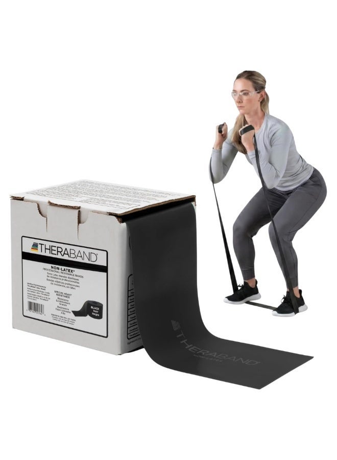 TheraBand Black Resistance Band (50-Yard Bulk Roll) – Special Heavy Level 5 Exercise Band for Advanced Strength Training & Physical Therapy - Image 1