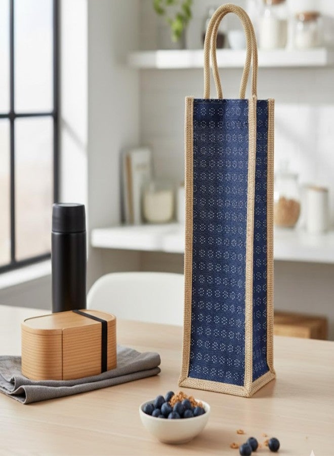 Highdas Jute Water Bottle Bag - Reusable & Eco-Friendly Bottle Carry Cover with Adjustable Strap | Durable, Lightweight & Stylish Holder for Office, Gym, School & Travel Multi Color (Morden, 1) - Image 5