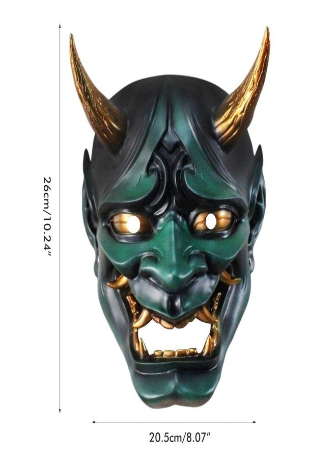 NOENNULL Halloween Mask - Japanese Hannya Mask, Resin Horror Ghost Face Mask Cosplay Ghostface Mask for Stage Performance Props Halloween Party Decor (A) - Image 2
