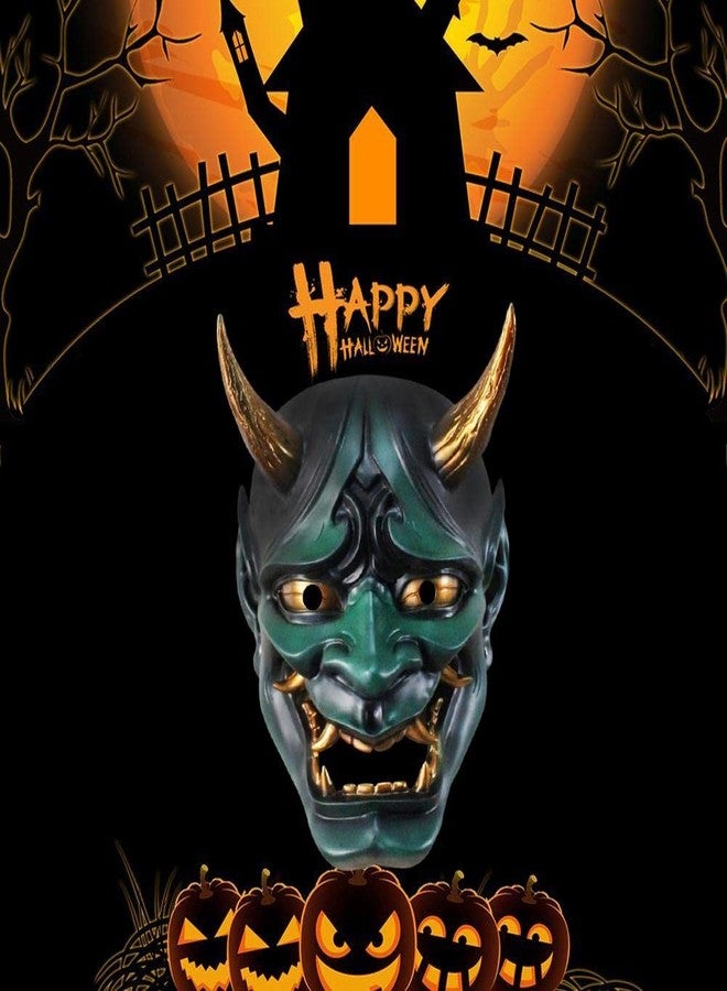 NOENNULL Halloween Mask - Japanese Hannya Mask, Resin Horror Ghost Face Mask Cosplay Ghostface Mask for Stage Performance Props Halloween Party Decor (A) - Image 3