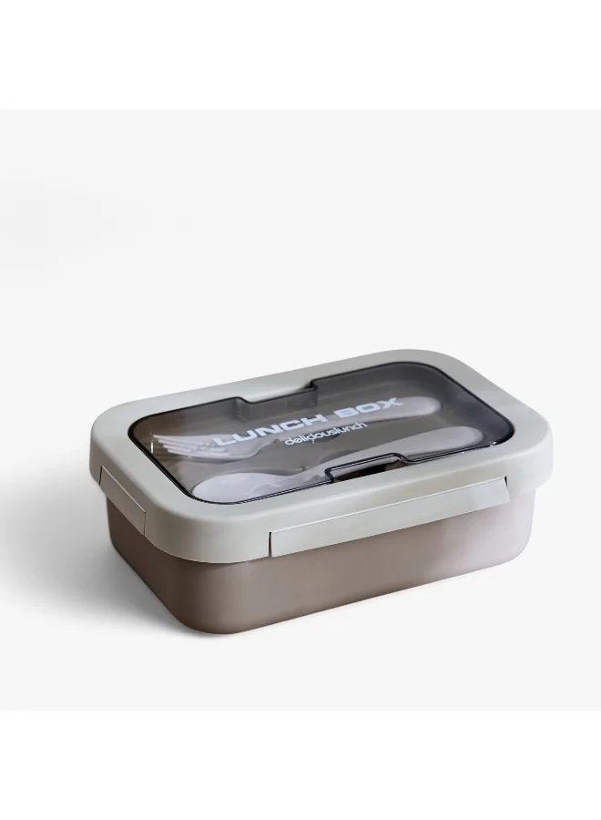 Home Box Ezra Stainless Steel Lunch Box with Spoon and Fork - 800 ml