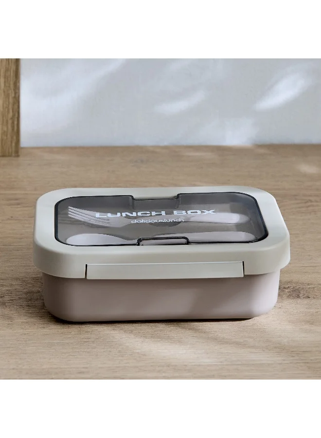 Home Box Ezra Stainless Steel Lunch Box with Spoon and Fork - 800 ml