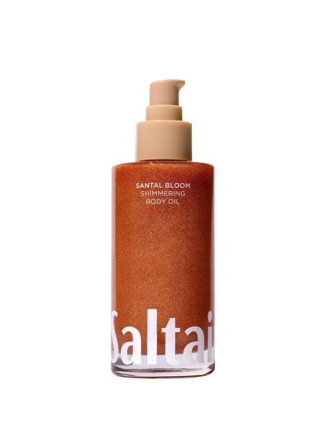 Saltair Saltair Shimmering Body Oil - Santal Bloom Scented Dry Oil Moisturizer with Light-Reflecting Pearl Pigments. Moisturizing Glow for All Skin Types - 4 Fl Oz  - Image 1