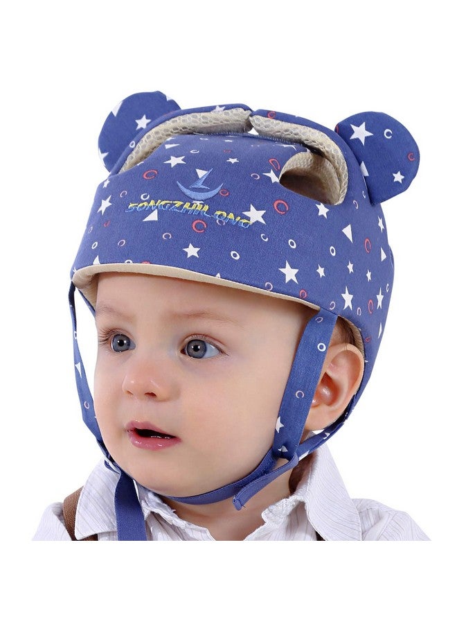 Ocanoiy Baby Infant Toddler Helmet Safety Headguard Head Protective Cushion Cute Children Adjustable Safety Helmet Hat Harnesses Cap Kid Child Crawl Walk Playing (Starry Blue)  - Image 1