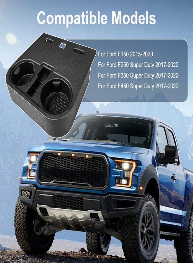 Wingsflee Front Console Cup Holder for Ford F150 2015-2020 & F-Series Super Duty 2017-2022 - Replaces Part HC3Z-2813562-AB, Under Front Seat Mount - Image 3