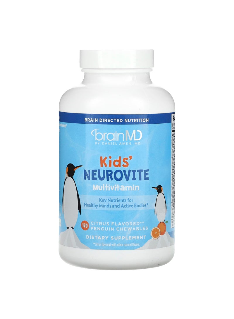 Kids', Neurovite  Multivitamin, Citrus, 120 Penguin Chewables