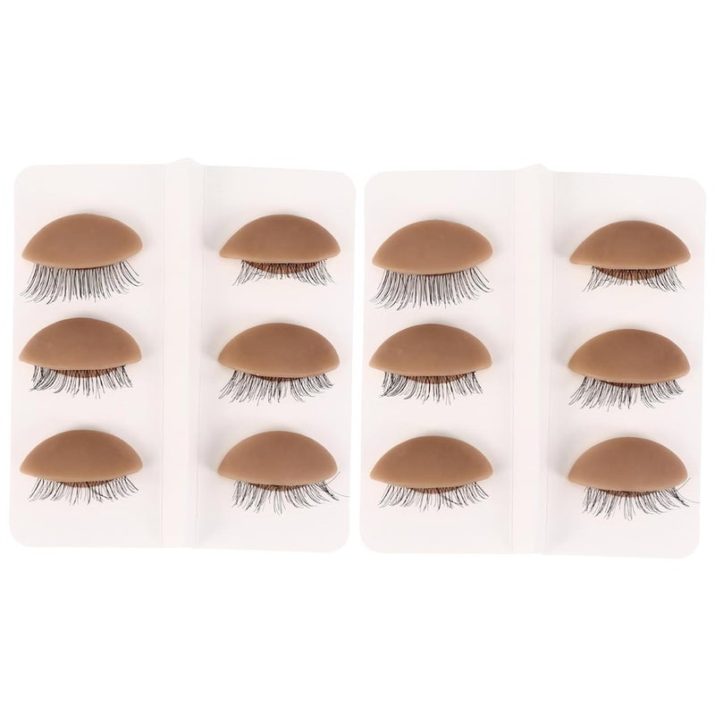 6-pair Removable Eyelash Kit Realistic Makeup Practice Lash Eyes for Lash Mannequ - Image 1
