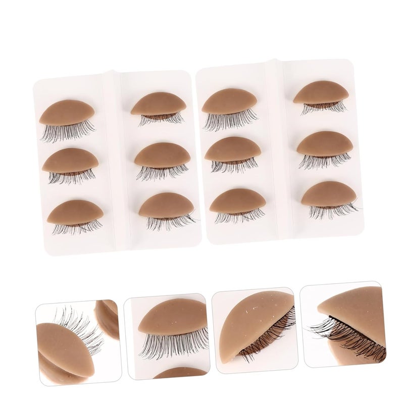 6-pair Removable Eyelash Kit Realistic Makeup Practice Lash Eyes for Lash Mannequ - Image 2