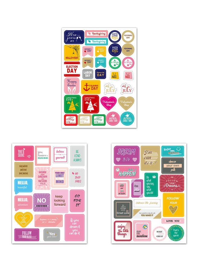 نيبمينينت مجموعة أوراق ملصقات مناسب للتخطيط و أساسية من النوع A مكونة 12 قطعة متعدد الألوان - Image 2