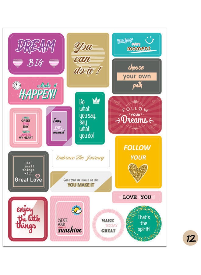 نيبمينينت مجموعة أوراق ملصقات مناسب للتخطيط و أساسية من النوع A مكونة 12 قطعة متعدد الألوان - Image 5