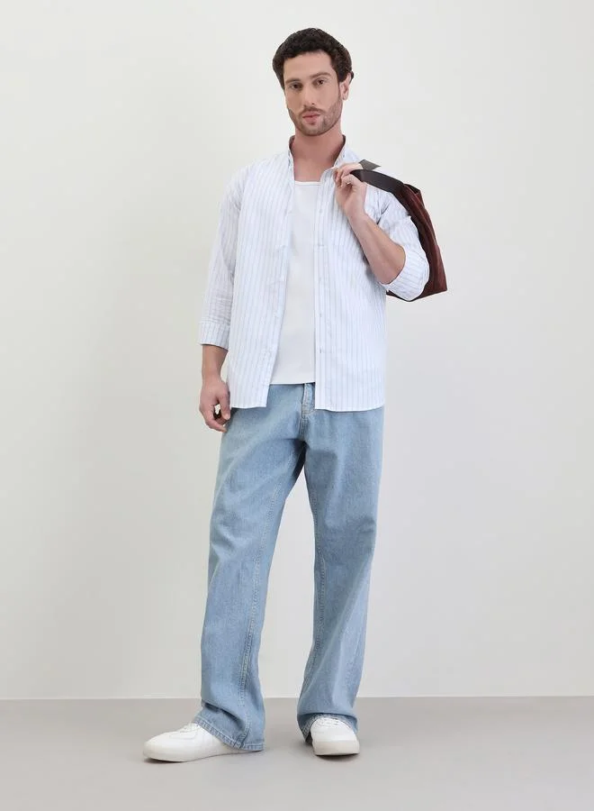 Styli Striped Regular Fit Long Sleeve Shirt