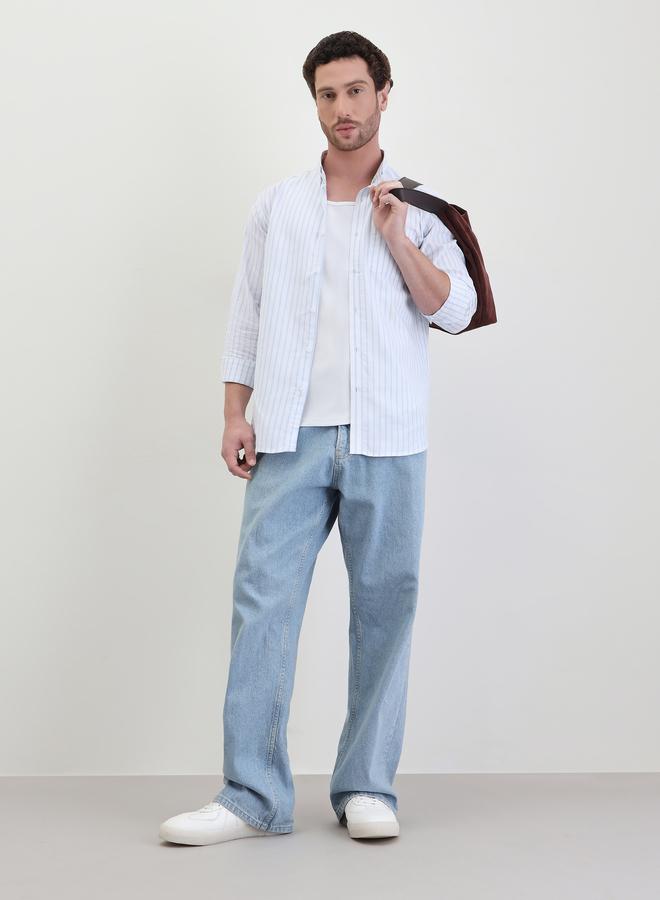 Styli Striped Regular Fit Long Sleeve Shirt - Image 2