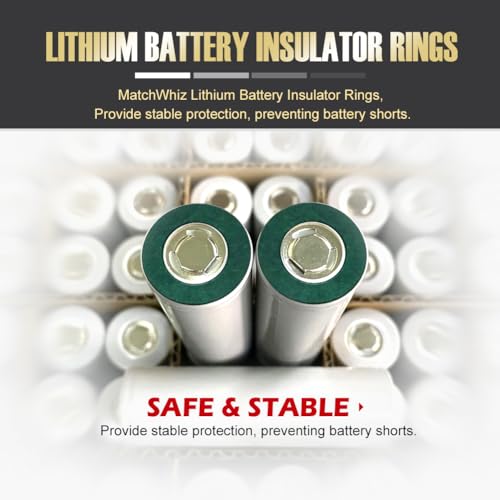 MatchWhiz 550PCS 18650 Lithium Battery Insulator Rings, Highland Barley Paper with Adhesive Backing, Hollow Paper Pad Electrical Insulation Ring, Green - Image 3