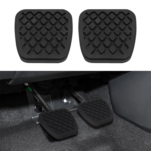 Rebvugr 2PCS Rubber Brake Clutch Pedal Pad Cover Pedal Covers 46545 SA5 000 Non Slip Brake Clutch Pedal Pad Car Accessories Brake Pedal Pads Fit for Accord Civic Acura CL Brake Pedal Replacement - Image 1