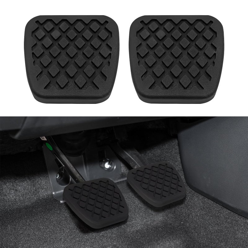 Rebvugr 2PCS Rubber Brake Clutch Pedal Pad Cover Pedal Covers 46545 SA5 000 Non Slip Brake Clutch Pedal Pad Car Accessories Brake Pedal Pads Fit for Accord Civic Acura CL Brake Pedal Replacement - Image 3