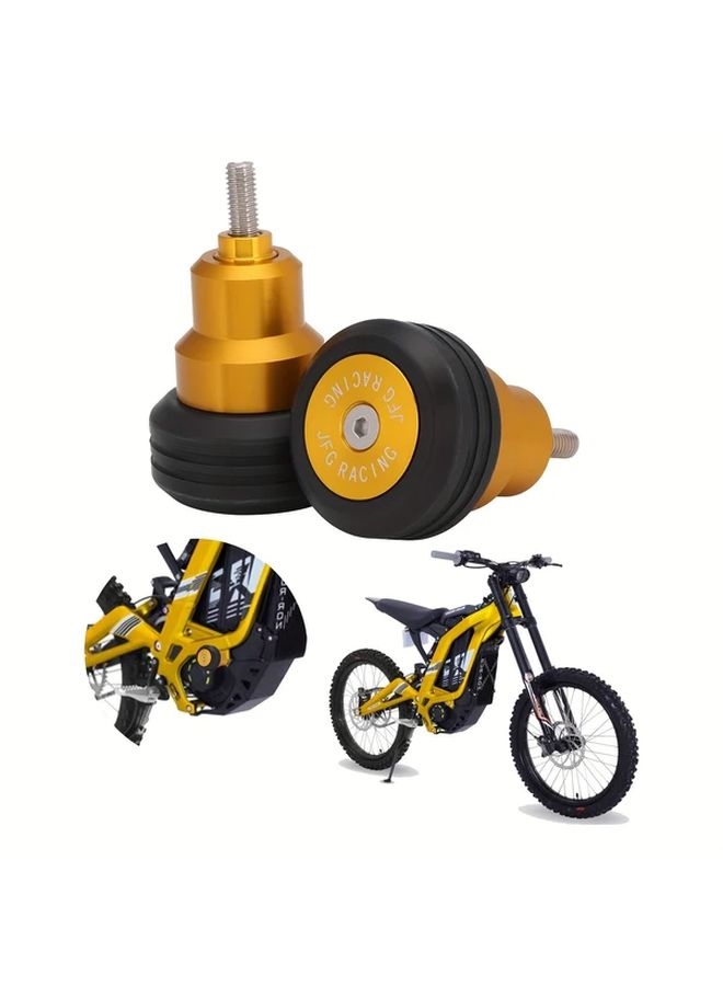 Black Electric Dirt Bike Frame Sliders Crash Protector for Off Road Ebike - Image 1