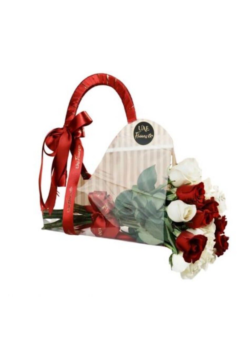 Generic White & Red Roses Bag