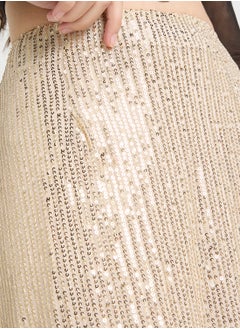 Ginger Sequin Maxi Skirt In Gold  - Image 3