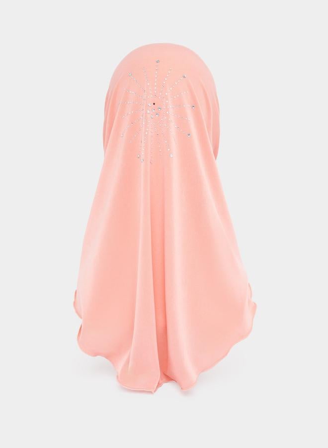 Styli Rhinestone Decorated Gauze Hijab - Image 3