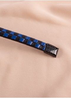 Stainless Steel Black & Black/Blue Leather Bracelet For Men - pzsku/Z9688E06E5B17F5ED1701Z/45/_/1737287209/b91e27cb-3318-4eea-ad61-1d489a6e52fb