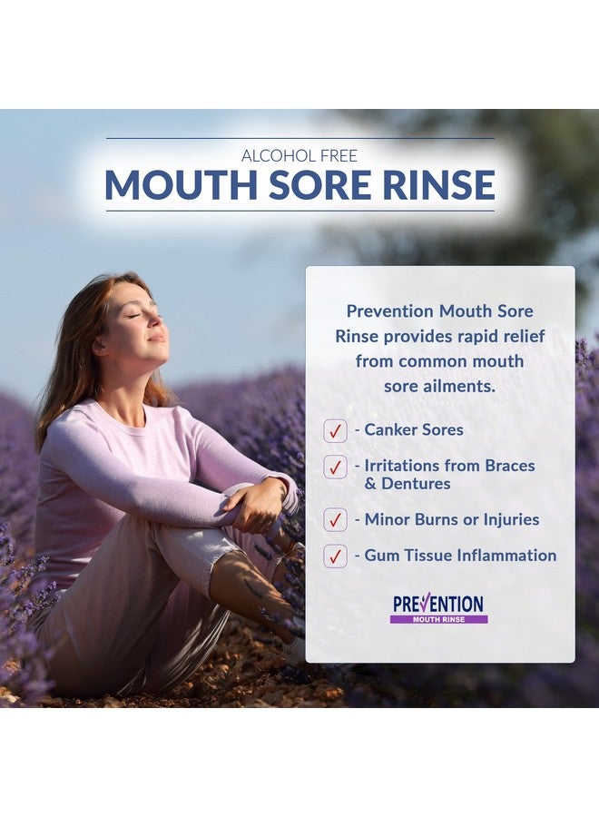 PHS Brands Prevention Mouth Sore Rinse with Hydrogen Peroxide, Canker Sore Treatment, Oral Pain Relief Mouthwash for Sores Ulcers and Braces, Alcohol-Free and Fluoride-Free, Soothing Mint 16 oz 1-Pack - Image 2