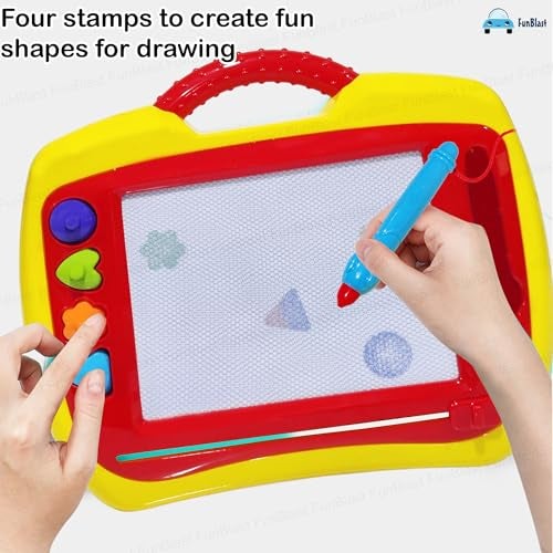 FunBlast Magic Slate with Pen for Kids, 2 in 1 Draw and Write Magic Board - Doddle Board for Kids, Erasable Colorful Education Sketching Boards (Random Color Dispatch) - Image 4