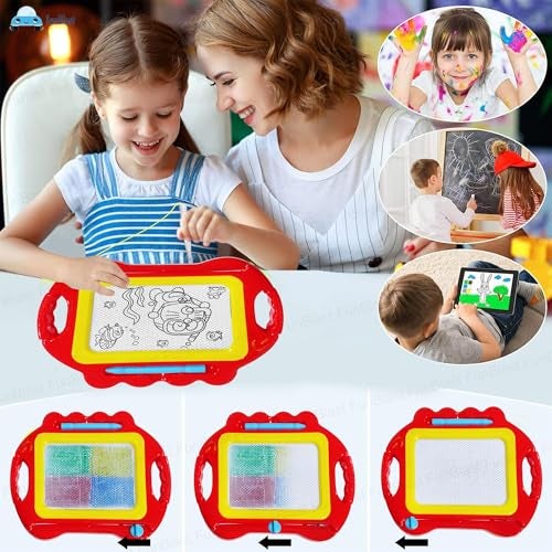 FunBlast Magic Slate with Pen for Kids, 2 in 1 Draw and Write Magic Board - Doddle Board for Kids, Erasable Colorful Education Sketching Boards (Random Color Dispatch) - Image 5