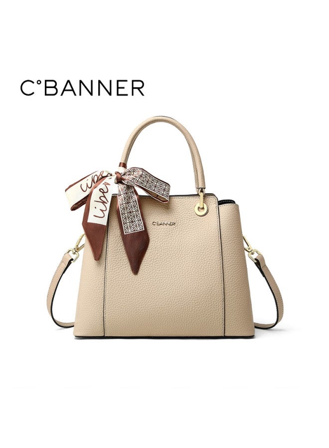 C.banner Top-grain Leather Handbag For Women, Tote Bag, Shoulder Bag, Crossbody Bag, Large Capacity, Birthday And New Year Gift For Girlfriend - Image 3